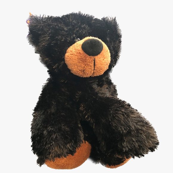 Aurora World Black Bear Bean Bag Brown Snout and Feet, 8" Age 3+ - Picture 2 of 6